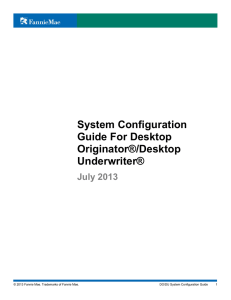 System Configuration Guide for DO/DU