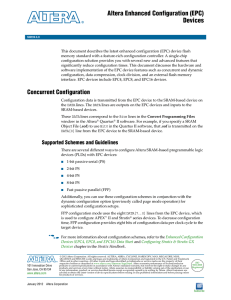 Altera Enhanced Configuration (EPC) Devices