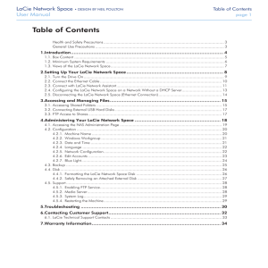 Table of Contents