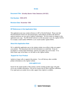 HP References in this Application Note This application note may