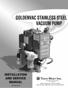 goldenvac stainless steel vacuum pump