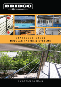 STAINLESS STEEL MODULAR HANDRAIL SYSTEMS www.bridco