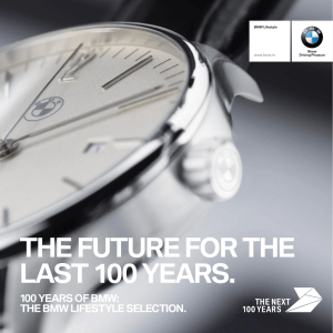 100 Years of BMW - The Lifestyle Selection