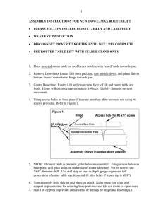 Instructions for Router Lift installation