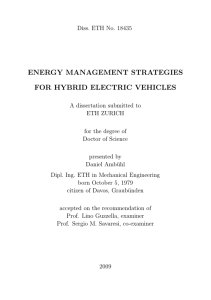 energy management strategies for hybrid electric vehicles
