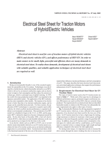 Electrical Steel Sheet for Traction Motors of Hybrid/Electric Vehicles