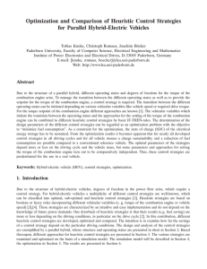 Optimization and Comparison of Heuristic Control Strategies for