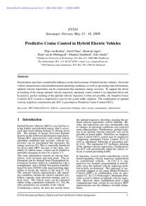 Predictive Cruise Control in Hybrid Electric Vehicles