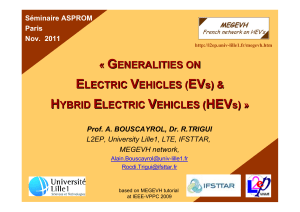 « GENERALITIES ON ELECTRIC VEHICLES (EVs