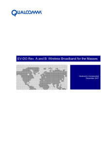 EV-DO Rev. A and B: Wireless Broadband for the Masses