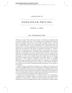 nonlinear pricing - Industrial Engineering and Operations Research