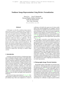 Nonlinear Image Representation Using Divisive Normalization