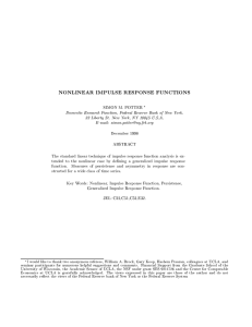 Nonlinear Impulse Response Functions