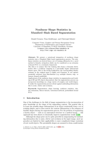 Nonlinear Shape Statistics in Mumford–Shah Based Segmentation