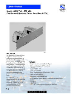 Model 6453-FF (46-750) MHz Feedforward Headend Driver
