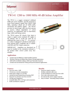 TW141 1200 to 1800 MHz 40 dB Inline Amplifier
