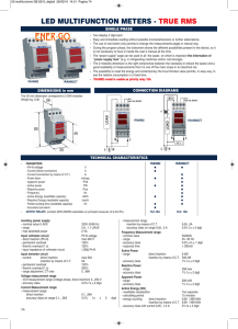 led multifunction meters - true rms