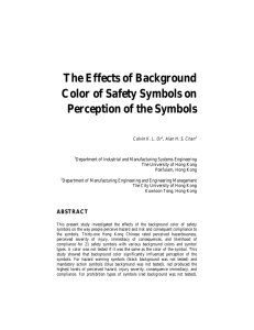 The effects of background color of safety symbols on perception of