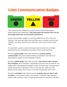Color Communication Badges - Autistic Self Advocacy Network