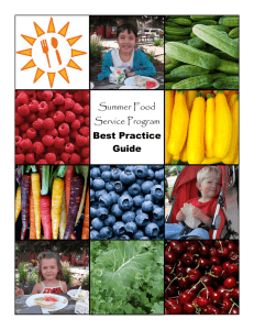 Summer Food Service Program Best Practice Guide