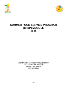 summer food service program (sfsp) module 2015