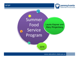 Summer Food Service Program - Central Pennsylvania Food Bank