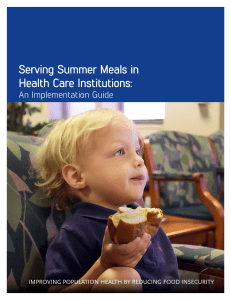 Serving Summer Meals in Health Care Institutions