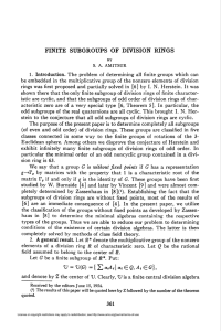 FINITE SUBGROUPS OF DIVISION RINGS V = V(G)