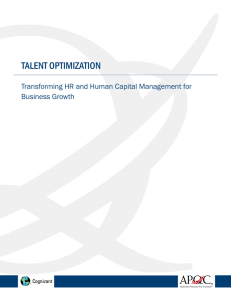 Talent Optimization: Transforming HR and HCM for Business Growth