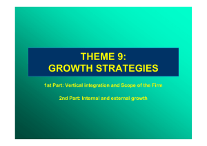 THEME 9: GROWTH STRATEGIES