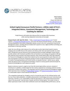 United Capital Announces FinLife Partners: a White Label of Firm`s