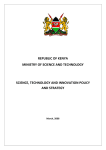 Science, Technology and Innovation Policy and Strategy - IST