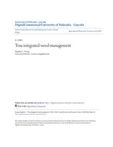 True integrated weed management - DigitalCommons@University of