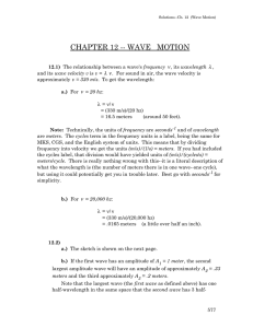 CHAPTER 12 -- WAVE MOTION