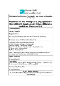 Observation and Therapeutic Engagement of Mental