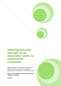 Detecting abnormal vital signs on six observation charts