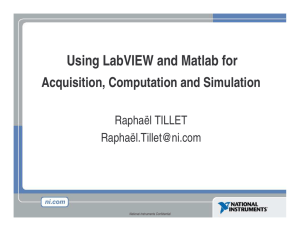 Using LabVIEW and Matlab for