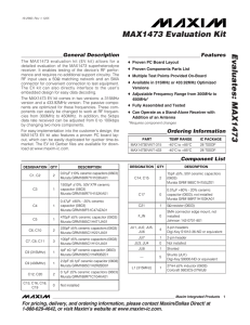 MAX1473EVKIT-433 Datasheet