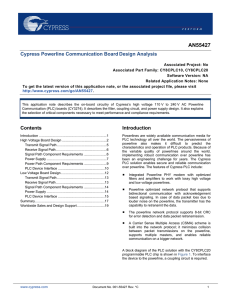 Cypress Powerline Communication Board Design Analysis