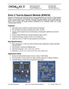 Emic 2 Text-to-Speech Module (#30016)