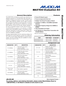 MAX7044 MAX7044 Evaluation Kit