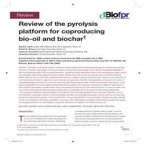 Review of the pyrolysis platform for coproducing bio
