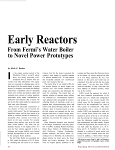Early Reactors - Gamma Explorer