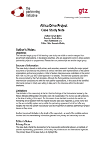 African Drive Project - The Partnering Initiative