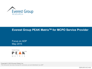 Topic: Everest Group PEAK MatrixTM for MCPO Service Provider