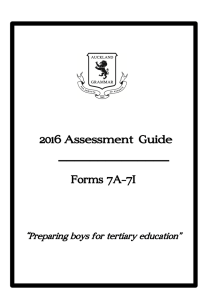 2016 Assessment Guide Forms 7A-7I