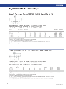 Copper-Nickel Belled End Fittings