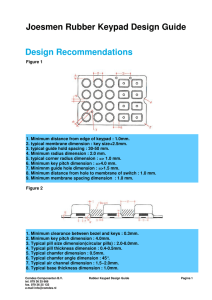 Joesmen Rubber Keypad Design Guide Design Recommendations