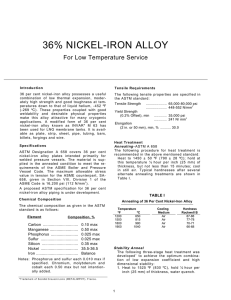 36% nickel-iron alloy