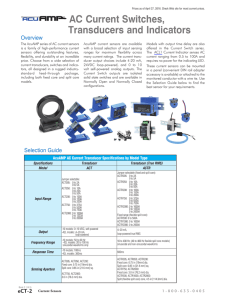 AcuAmp AC Current Sensing Switches, ACSL